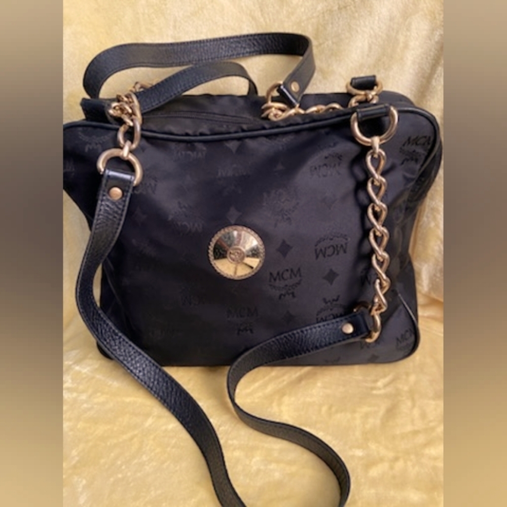 MCM Black and Gold Shoulder Bag